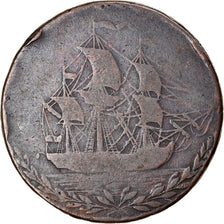 Coin, Great Britain, Yorkshire, Halfpenny Token, 1791, Hull, VF(20-25), Copper