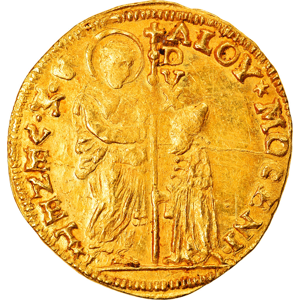 Munten, Italië, VENICE, Alvise Mocenigo IV, Zecchino, ZF+, Goud, Friedberg:1358