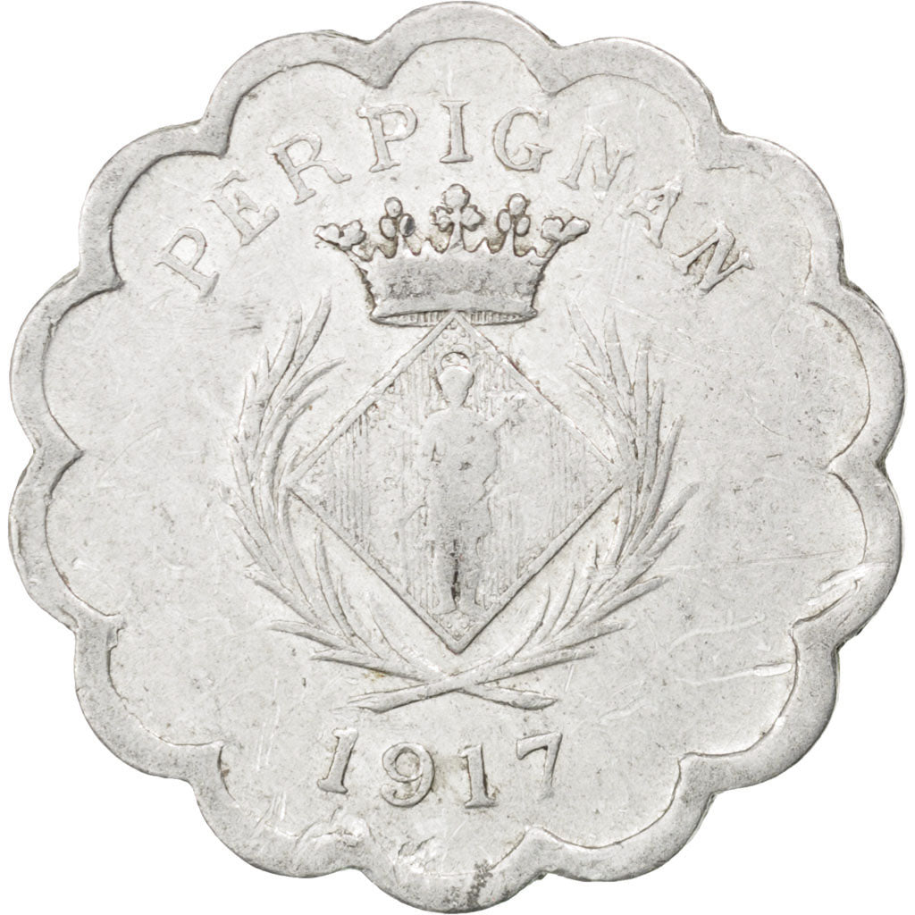 France, 25 Centimes, 1917, VF(30-35), Aluminium, Elie #10.3, 1.32