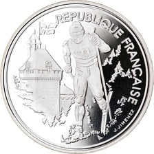 Moneda, Francia, Cross-country skier, 100 Francs, 1991, Albertville 92, FDC