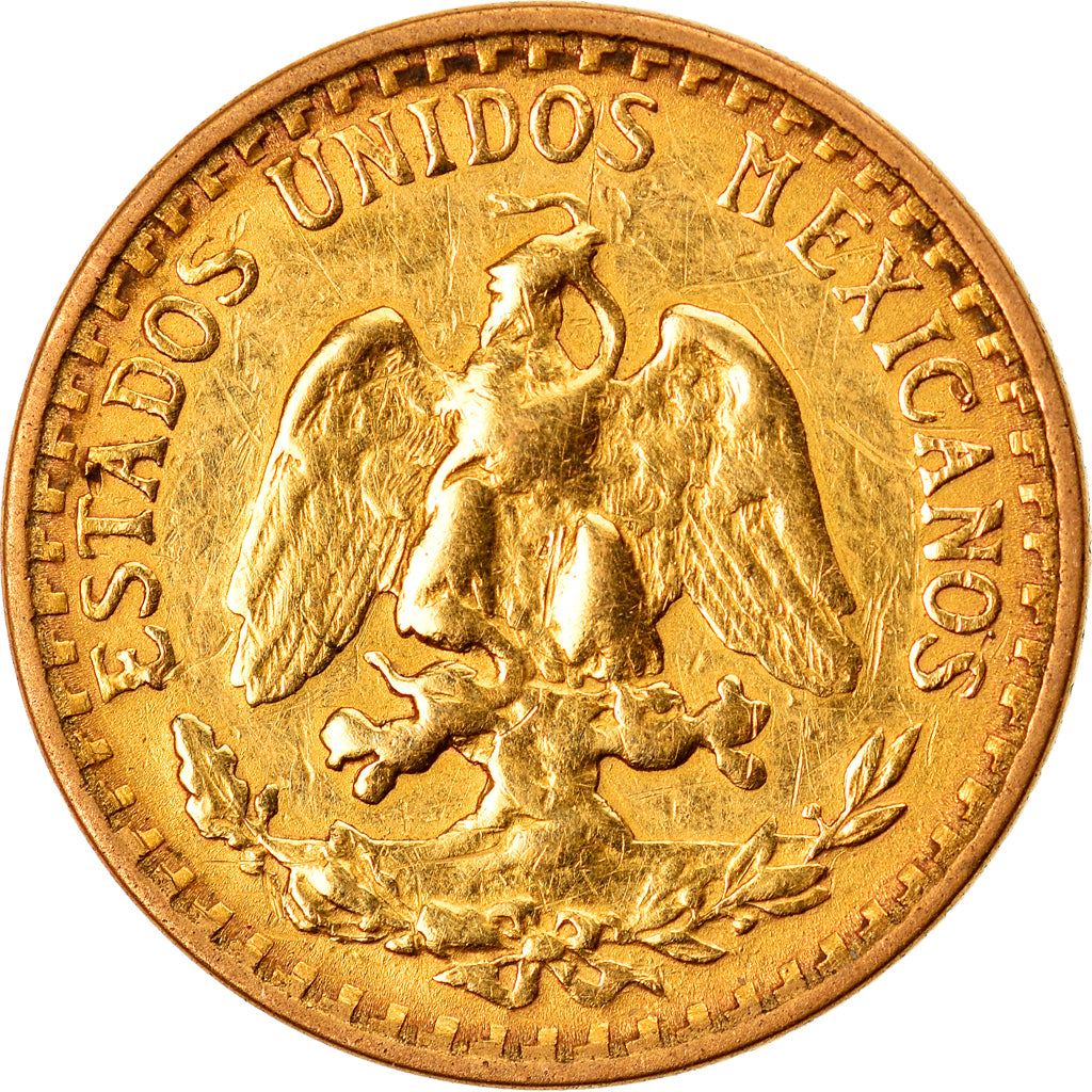 Coin, Mexico, 2 Pesos, 1945, Mexico City, EF(40-45), Gold, KM:461