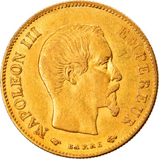 Moneda, Francia, Napoleon III, Napoléon III, 10 Francs, 1859, Paris, MBC+, Oro
