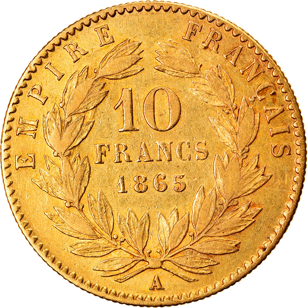 Coin, France, Napoleon III, Napoléon III, 10 Francs, 1865, Paris, EF(40-45)
