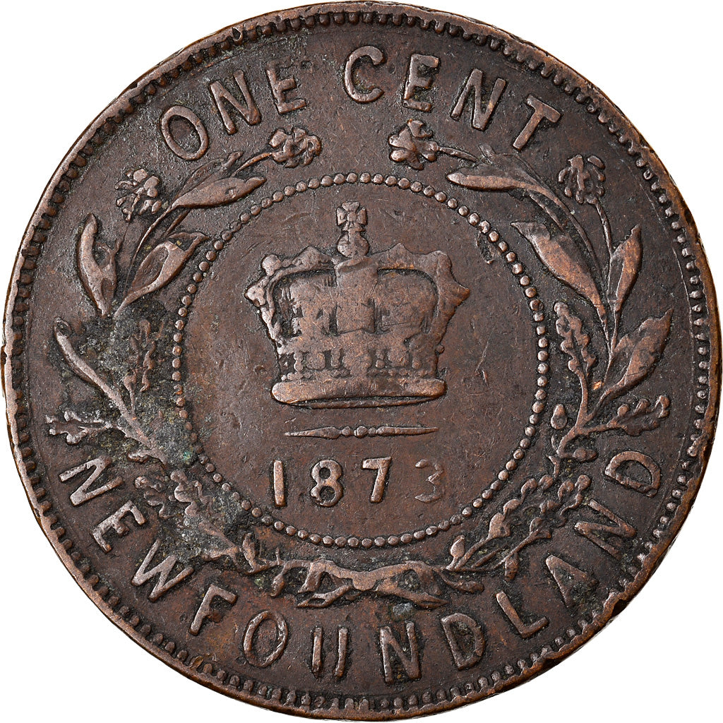 Coin, NEWFOUNDLAND, Large Cent, 1873, Royal Canadian Mint, VF(30-35), Bronze