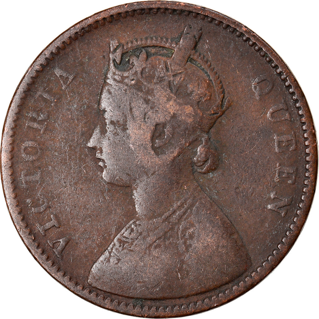 Moneta, INDIA - BRITANNICA, Victoria, 1/4 Anna, 1862, MB+, Rame, KM:467