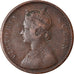 Moneta, INDIA - BRITANNICA, Victoria, 1/4 Anna, 1862, MB+, Rame, KM:467
