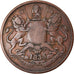 Coin, INDIA-BRITISH, 1/2 Anna, 1835, Bombay, VF(20-25), Copper, KM:447.1