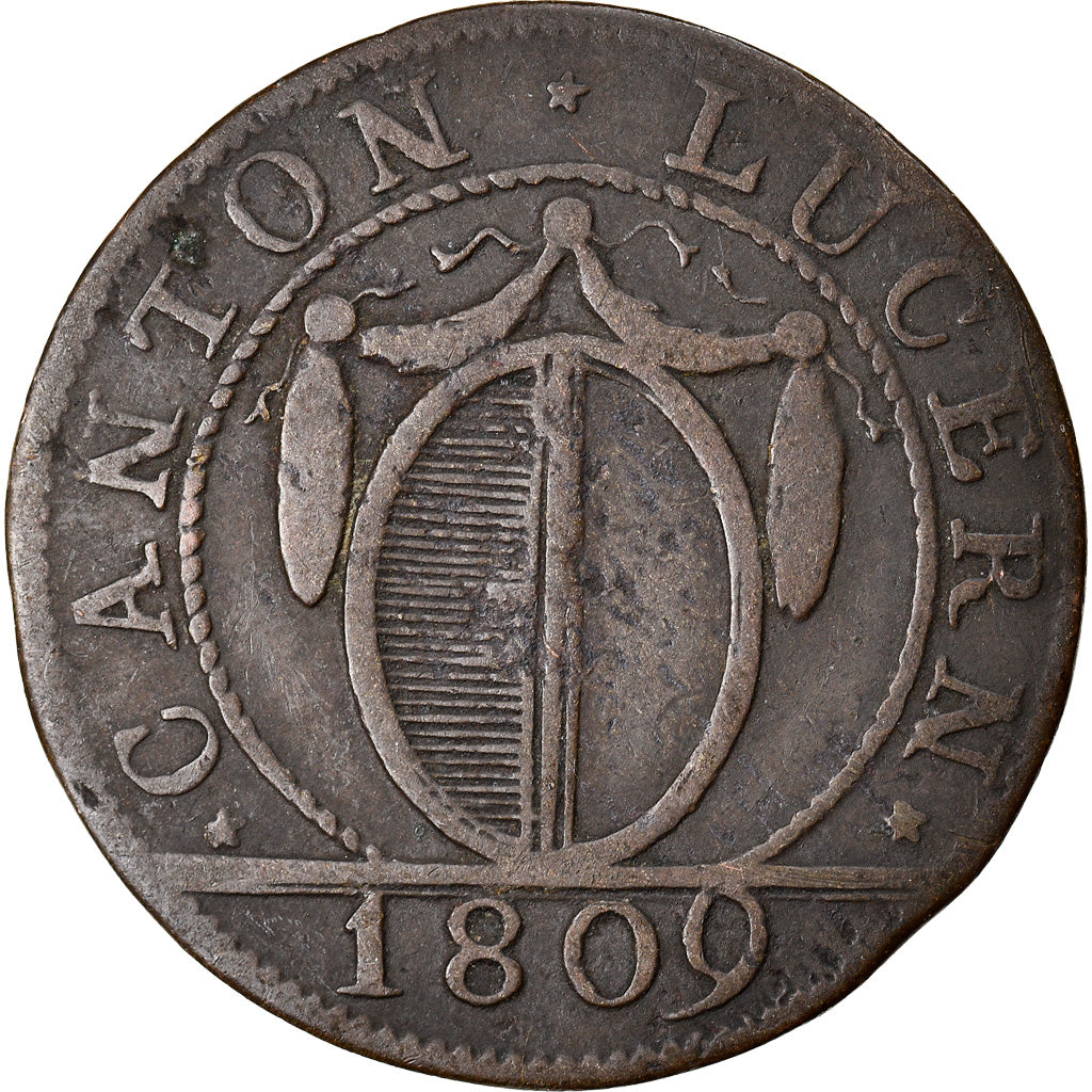 Moneta, CANTONI SVIZZERI, LUZERN, Batzen-10 Rappen, 1809, Bern, MB+, Biglione