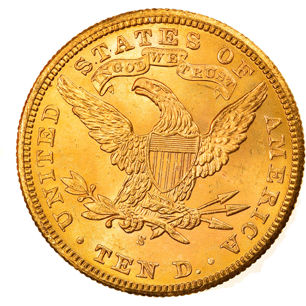 Moneda, Estados Unidos, Coronet Head, $10, Eagle, 1901, San Francisco, EBC+