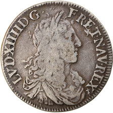 Moneta, Francia, Louis XIV, 1/2 Écu au buste juvénile, 1/2 Ecu, 1660, Rennes