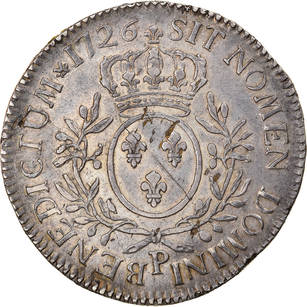 Münze, Frankreich, Louis XV, Écu aux branches d'olivier, Ecu, 1726, Dijon, SS