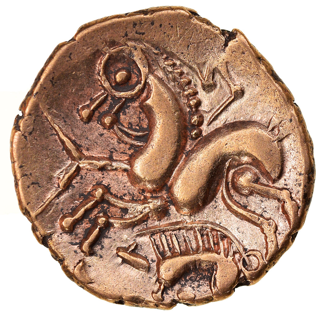 Moneta, Aulerci Eburovices, Hemistater, 60-50 BC, SPL-, Oro, Delestrée:2406