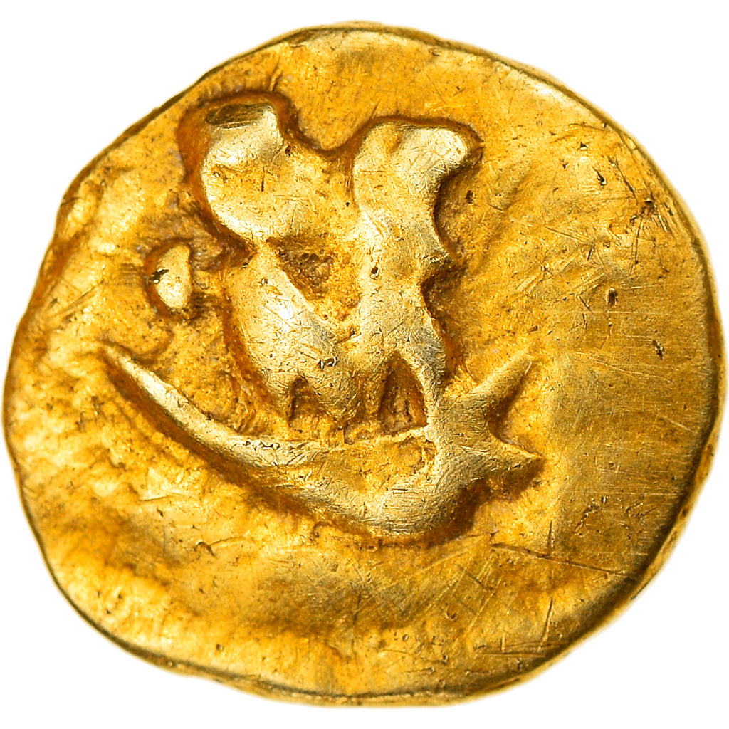 Coin, Morini, 1/4 Stater, Ist century BC, AU(55-58), Gold, Delestrée:249