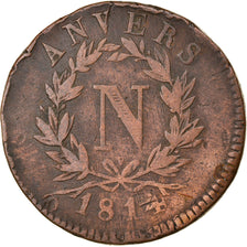 Münze, FRENCH STATES, ANTWERP, 5 Centimes, 1814, Anvers, SGE+, Bronze, KM:2.4