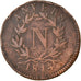 Münze, FRENCH STATES, ANTWERP, 5 Centimes, 1814, Anvers, SGE+, Bronze, KM:2.4