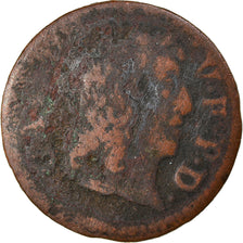 Coin, France, Gaston d'Orléans, Denier Tournois, 1650, Trévoux, VF(20-25)