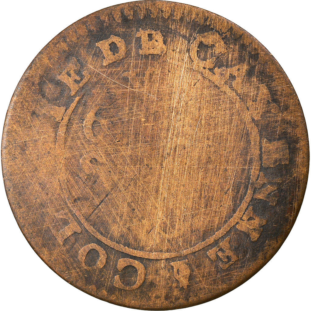 Moeda, GUIANA FRANCESA, 2 Sous, 1789, Paris, F(12-15), Lingote, KM:1