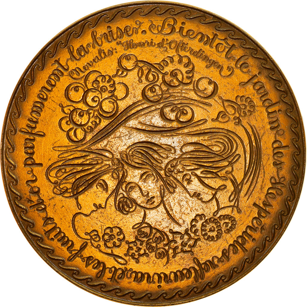 France, Medal, Voeux, Nouvelle Année, Arts & Culture, 1979, Marcel Jean