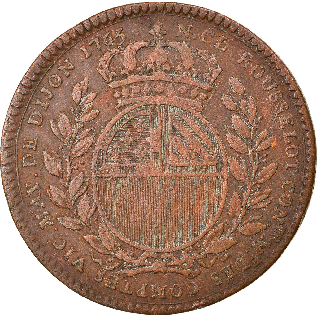Francia, Token, Royal, Jeton de Compte, 1763, BB, Rame, Feuardent:10110