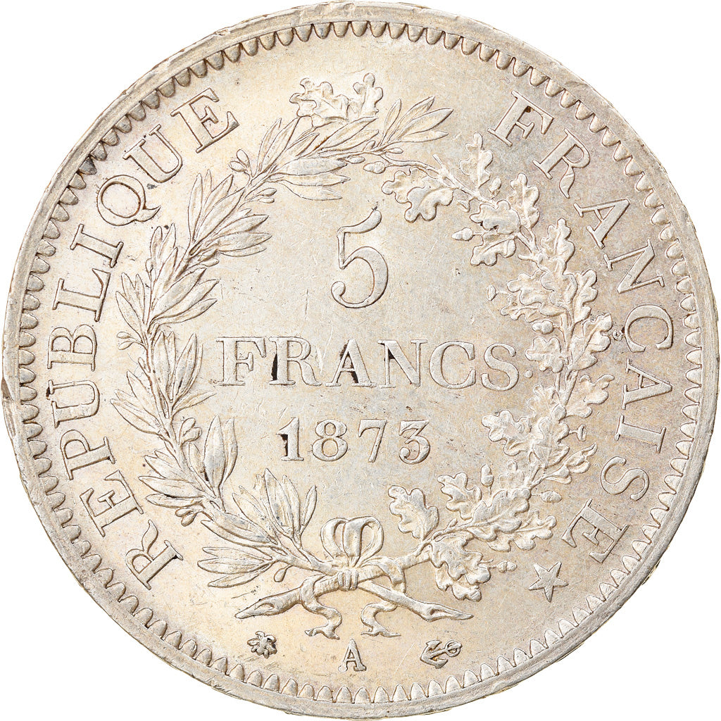 Münze, Frankreich, Hercule, 5 Francs, 1873, Paris, VZ, Silber, KM:820.1