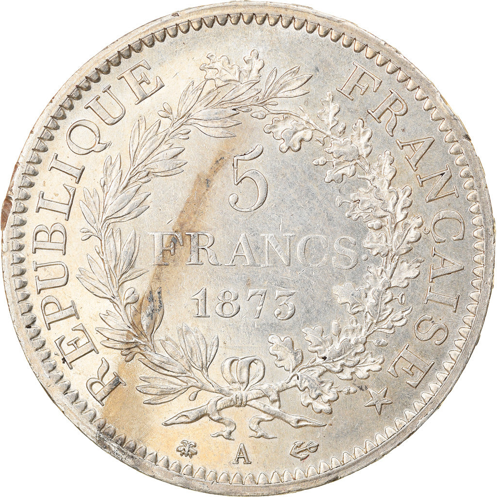 Münze, Frankreich, Hercule, 5 Francs, 1873, Paris, VZ+, Silber, KM:820.1