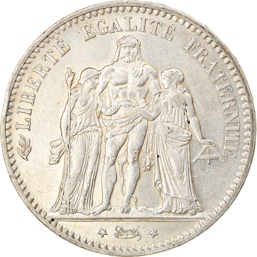 Coin, France, Hercule, 5 Francs, 1876, Paris, AU(50-53), Silver, KM:820.1