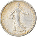 Moeda, França, Semeuse, Franc, 1909, Paris, AU(50-53), Prata, KM:844.1