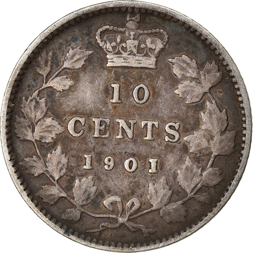 Coin, Canada, Victoria, 10 Cents, 1901, Royal Canadian Mint, EF(40-45), Silver