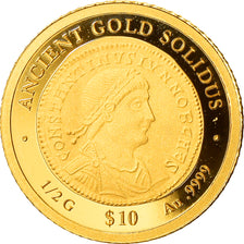 Moneta, Isole Salomone, Elizabeth II, ancient gold solidus, 10 Dollars, 2014