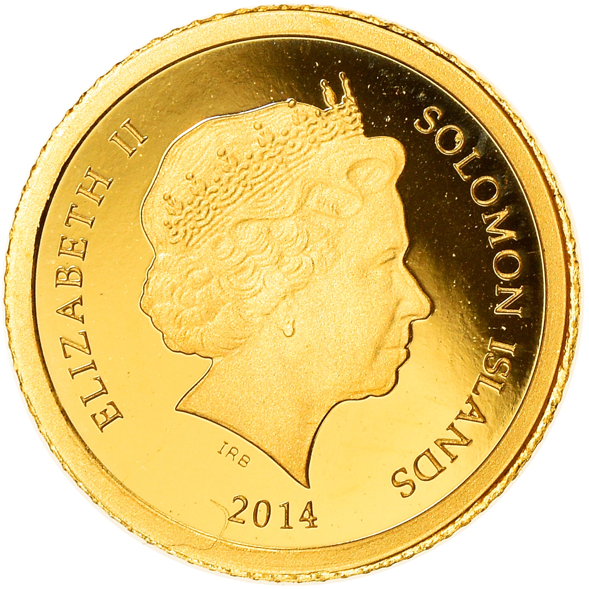 Moneta, Isole Salomone, Elizabeth II, ancient gold solidus, 10 Dollars, 2014