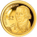 Münze, Fiji, Elizabeth II, George Washington, 2 Dollars, 2014, STGL, Gold