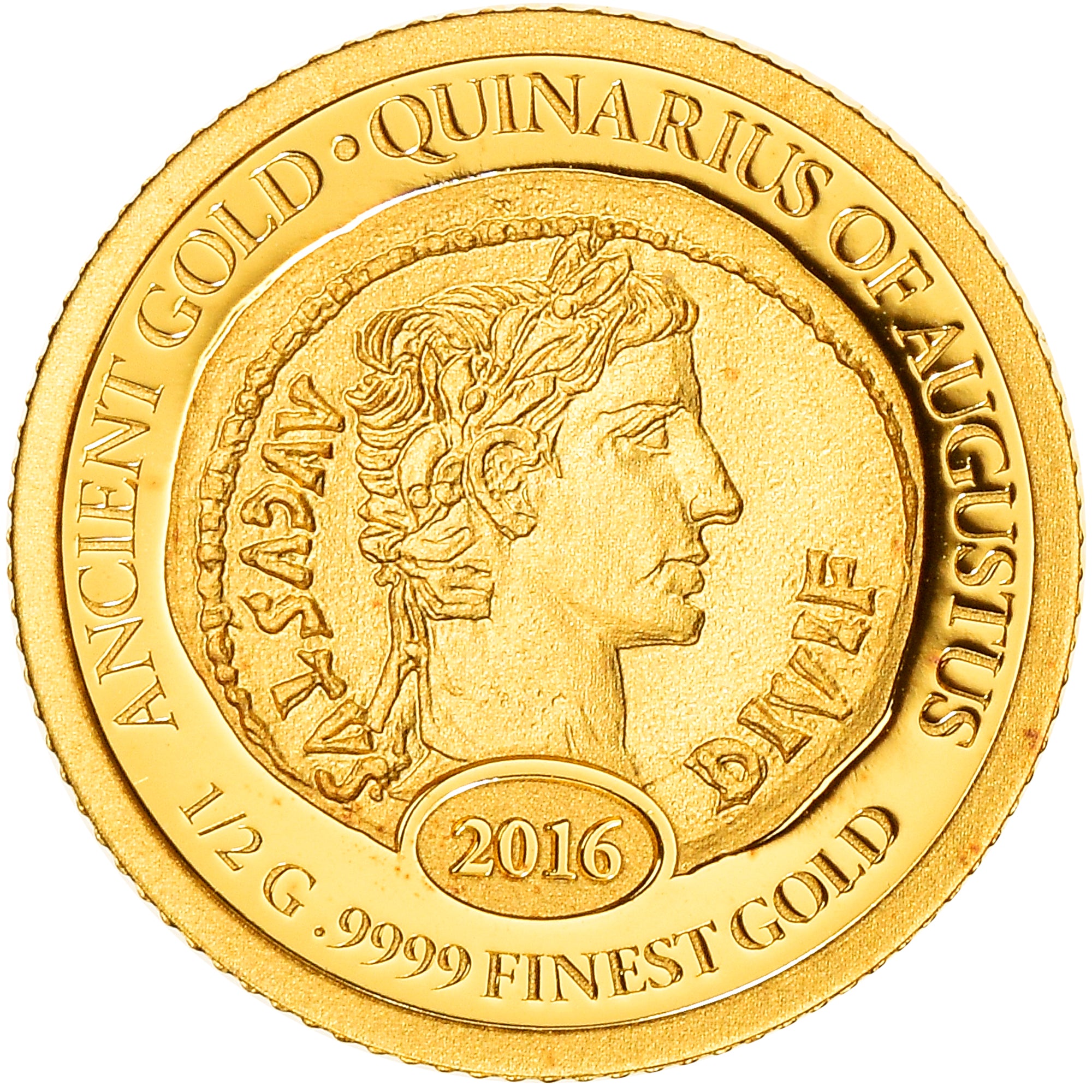 Münze, Cookinseln, Elizabeth II, ancient gold quinarius of Augustus, 5 Dollars