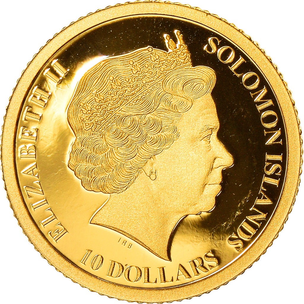 Münze, Salomonen, Elizabeth II, classic gold stella, 10 Dollars, 2016, STGL