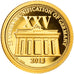 Moneda, Samoa, 25 years reunification of Germany, 5 Dollars, 2015, FDC, Oro