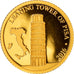 Moneda, Samoa, tower of Pisa, Dollar, 2016, FDC, Oro