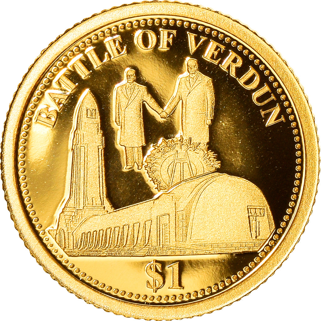 Münze, Salomonen, Elizabeth II, Battle of Verdun, Dollar, 2016, STGL, Gold