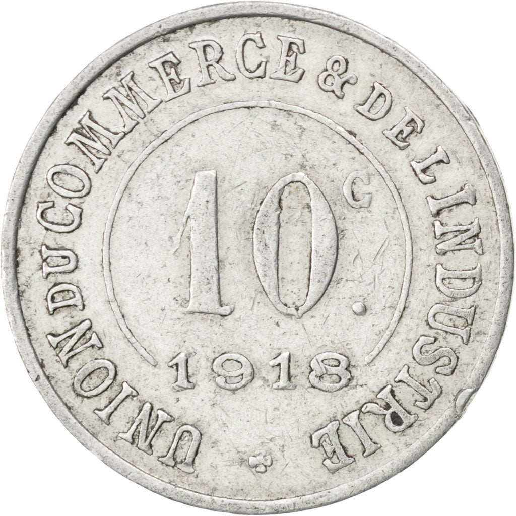 France, 10 Centimes, 1918, EF(40-45), Aluminium, Elie #10.2, 1.15