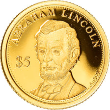 Moneta, Isole Cook, Elizabeth II, Abraham Lincoln, 5 Dollars, 2015, Franklin