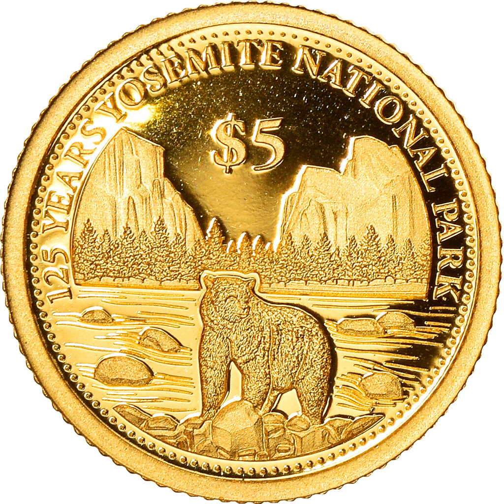 Moneta, Isole Cook, Elizabeth II, 125 years Yosemite national park, 5 Dollars