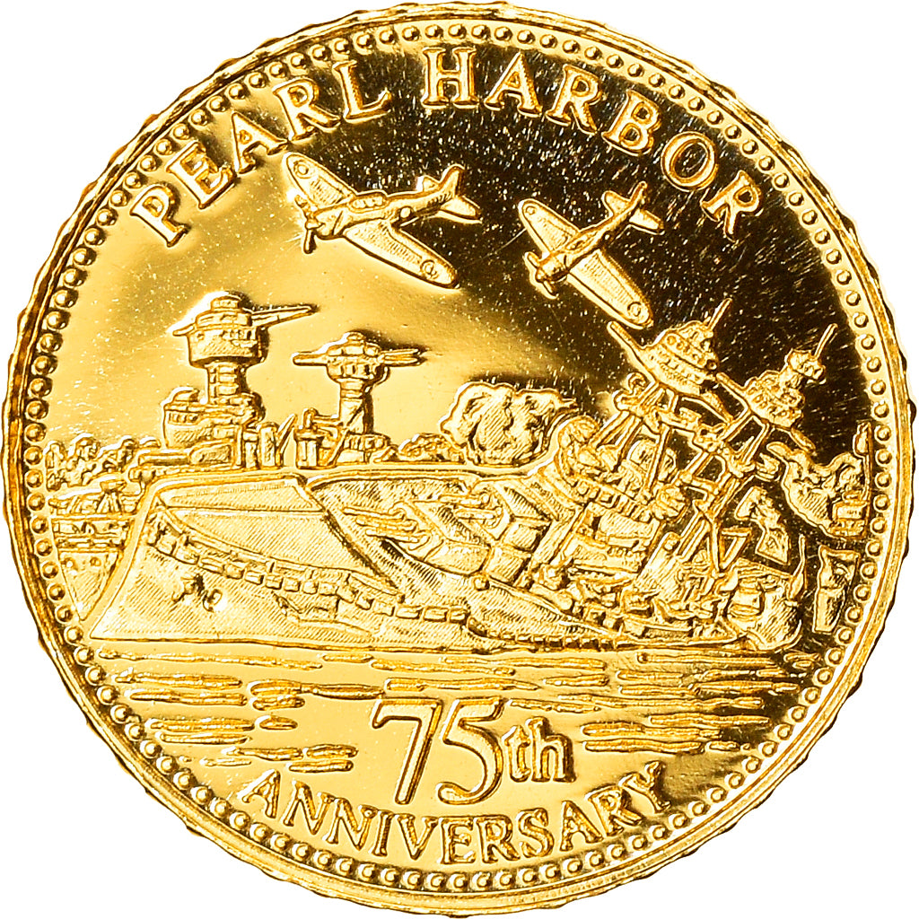 Moneda, Samoa, Pearl Harbor, Dollar, 2016, FDC, Oro