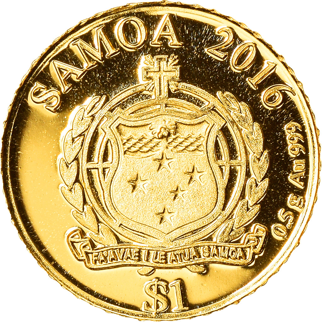 Moneda, Samoa, Pearl Harbor, Dollar, 2016, FDC, Oro