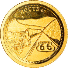 Moneda, Samoa, route 66, Dollar, 2016, FDC, Oro