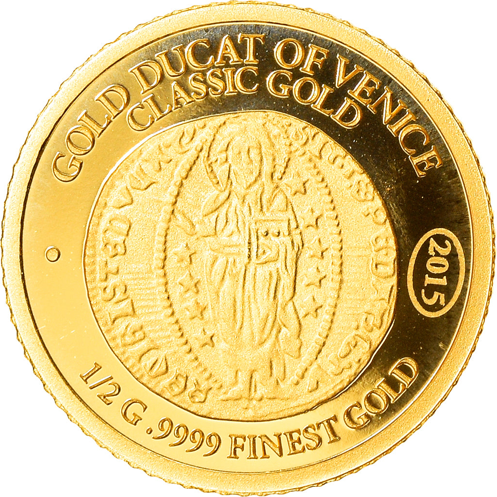 Moneta, Samoa, gold ducat of Venice, 5 Dollars, 2015, FDC, Oro