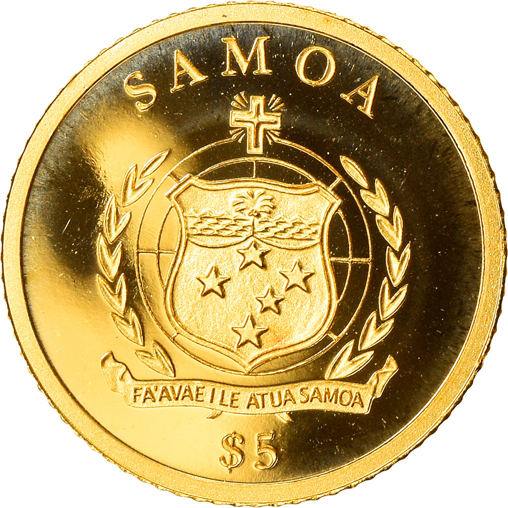 Moneta, Samoa, gold ducat of Venice, 5 Dollars, 2015, FDC, Oro
