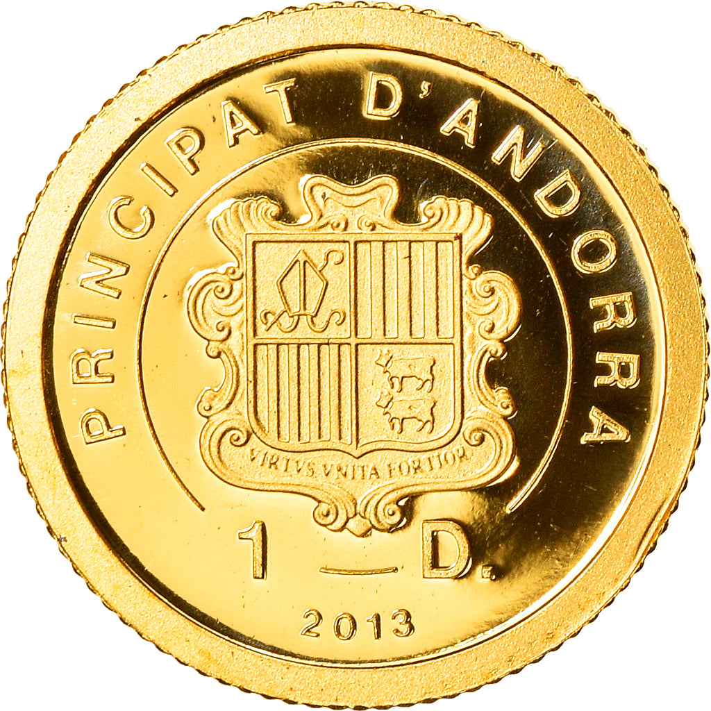 Moneda, Andorra, Henri IV, Diner, 2013, FDC, Oro