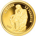 Moneta, Benin, Le Penseur de Rodin, 1500 Francs CFA, 2007, FDC, Oro