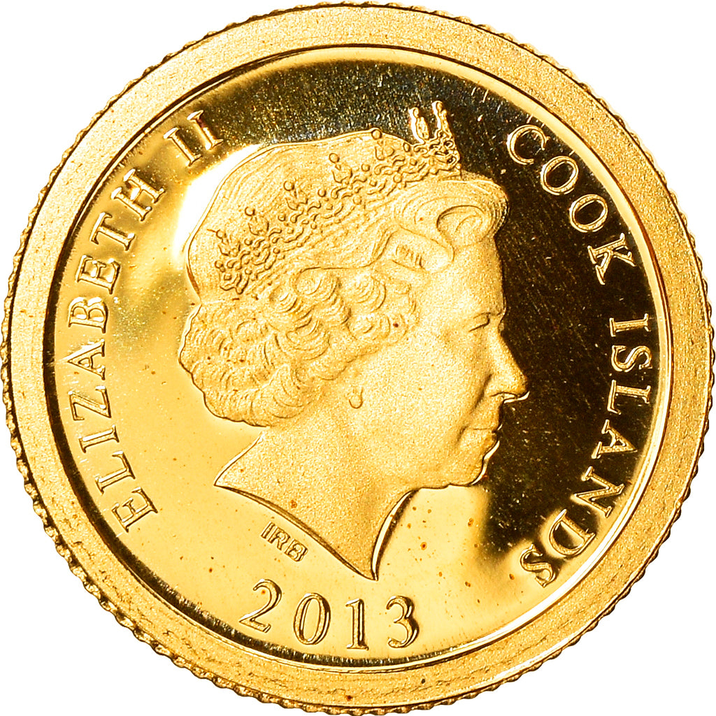 Moneta, Isole Cook, 5 Dollars, 2013, Franklin Mint, Vincent Van Gogh, FDC, Oro