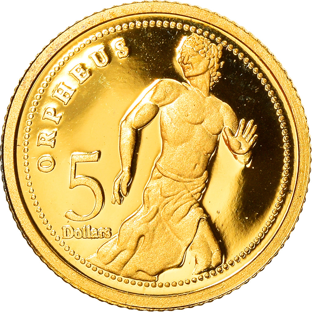 Münze, Cookinseln, Elizabeth II, Orpheus, 5 Dollars, 2009, Valcambi, STGL