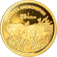 Moneta, Isole maldive, 20 Rufiyaa, 2011, Valcambi, FDC, Oro, KM:107