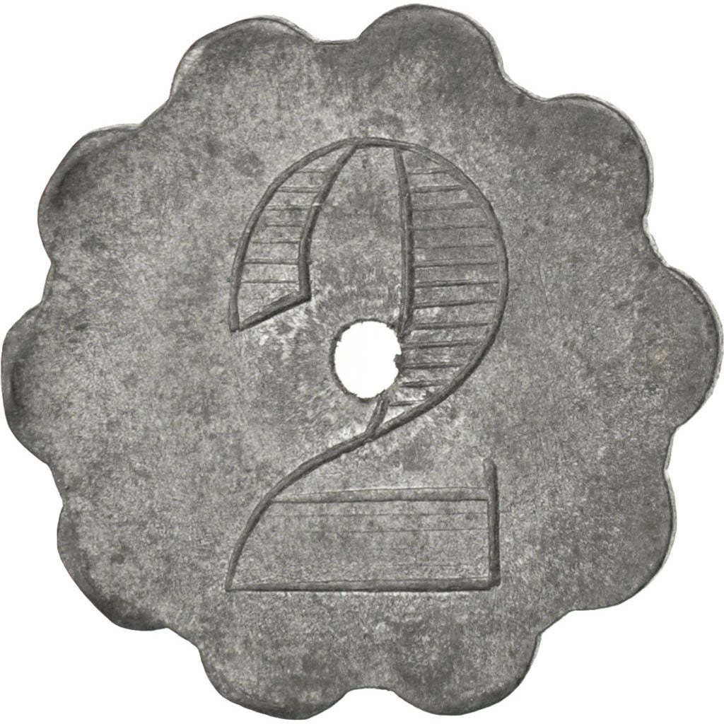 France, 2 Centimes, EF(40-45), Zinc, Elie #15.2, 1.53